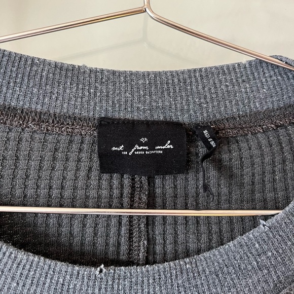 Urban Outfitters Out From Under Waffle Cropped Long sleeve Top - Picture 3 of 4